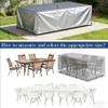 DSRDRFG Garden Table Cover 140 x 65 x 35 cm (L x W x H), Waterproof Silver Furniture Cover view 2