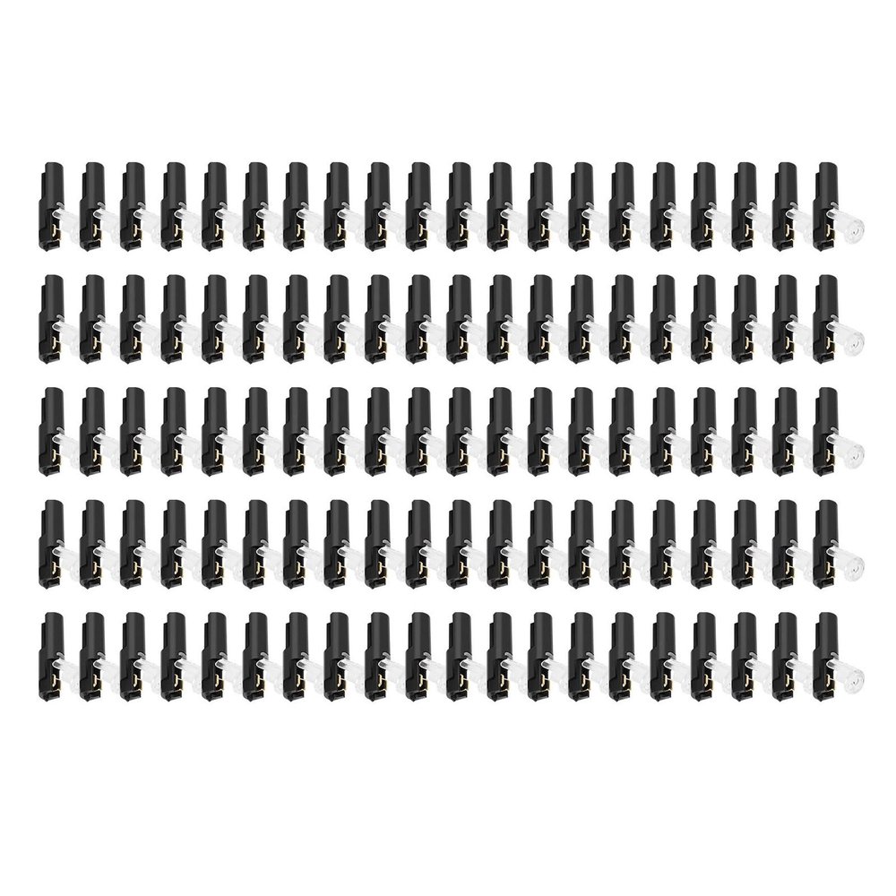 100 Wire Connectors, 1-Pole Quick-Splice Terminals, 300 V, 9 A, for 20–22 AWG Solid or Flexible Stranded Wire