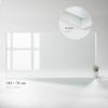 Rectangular Glass Tabletop 140 x 70 cm | Tempered Glass | Replacement Protector | Non-Slip Pads | Polished Edges | Matte Effect view 3