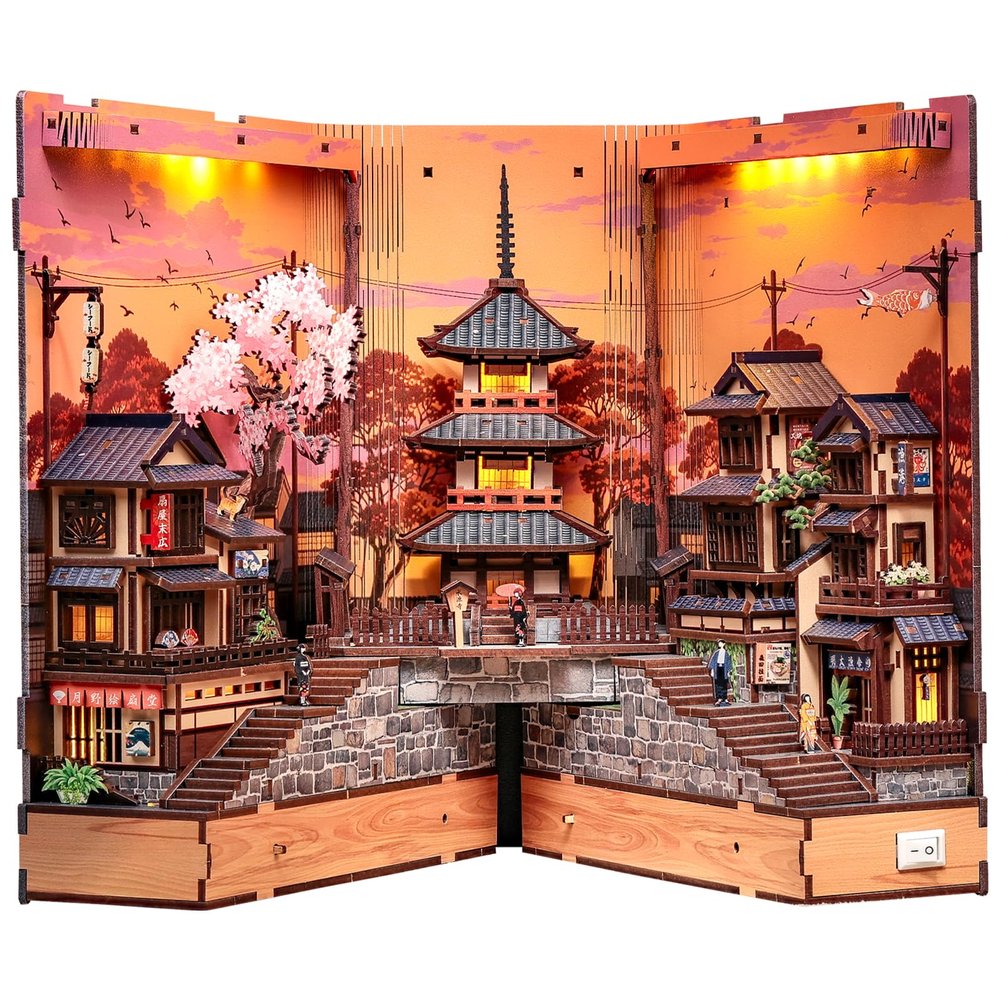 Cutefun Japanese Book Nook Kit for Adults