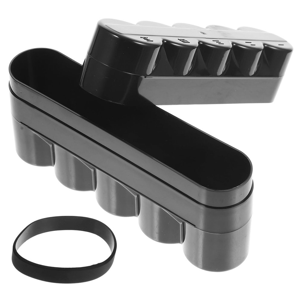 Black Plastic Film Canister Holder, 5-Roll Storage Box