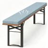 Padded Beer Bench Cushion with Cover, 200 x 23 x 4 cm, Sky Blue view 1