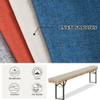 Padded Beer Bench Cushion with Cover, 200 x 23 x 4 cm, Sky Blue view 2