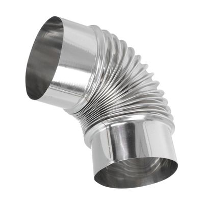 Stainless Steel Chimney Elbow for Wood-Burning Stove, Indoor Smoke Exhaust