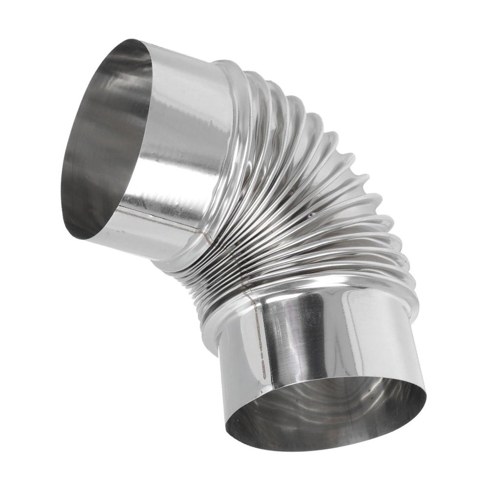 Stainless Steel Chimney Elbow for Wood-Burning Stove, Indoor Smoke Exhaust