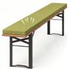 Beer Bench Cushion with Cover, 170 x 23 x 4 cm, Grass Green view 1