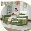 staronce 2-Seater Sleeper Sofa with Footstool, Modular Chenille Set, Green view 3