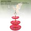 Alomejor Hanging Acrylic Bird Feeder, 3-Tier Design, Red view 2
