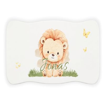 Pinus Personalized Wooden Children's Stool, 38 × 18 × 21 cm, White