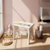Pinus Personalized Wooden Children's Stool, 38 × 18 × 21 cm, White view 3
