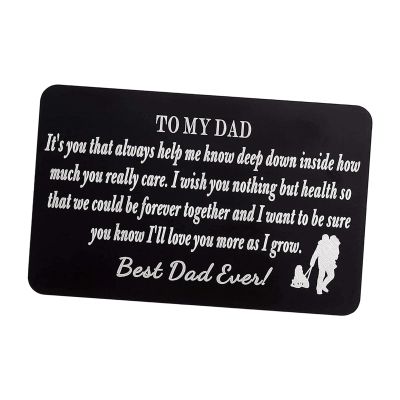 Engraved Metal Wallet Insert Card