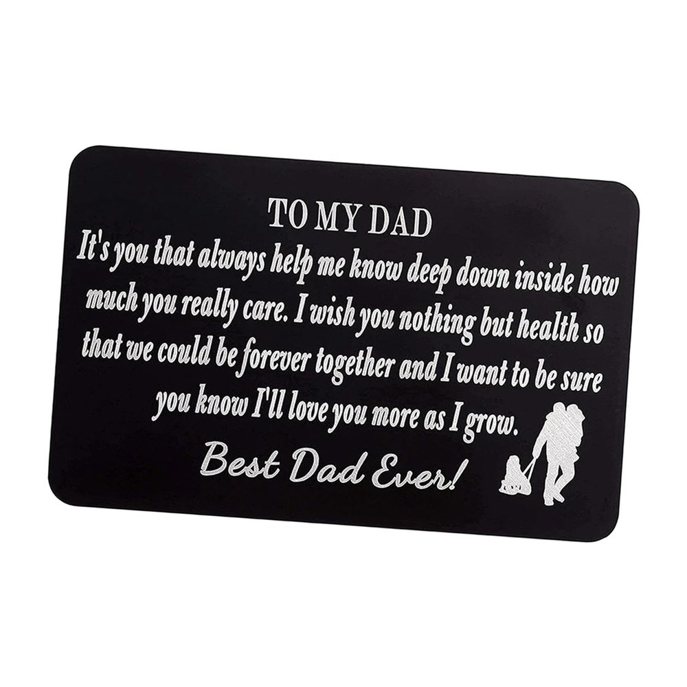 Engraved Metal Wallet Insert Card