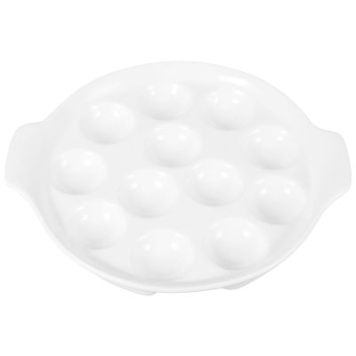CLISPEED White Ceramic Snail Baking Mold Tray