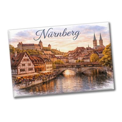 Nuremberg Sunset View Souvenir Magnet