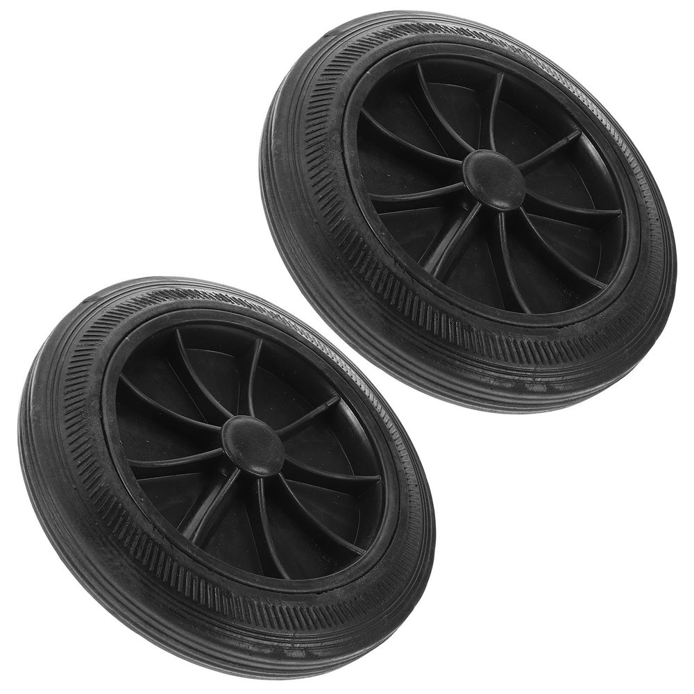 ABOOFAN Durable Plastic Replacement Wheels, 2-Piece Set for 100L/120L Trash Bins