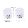 EXAOMBLE 100 White Matte Plastic Size Markers for Clothes Hangers view 2
