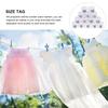 EXAOMBLE 100 White Matte Plastic Size Markers for Clothes Hangers view 3