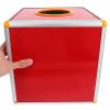 FOYTOKI 1-Set Red Voting Box for Parties, Suggestions, Votes, and Donations, Large-Capacity Aluminum Mailbox with Wood Reinforcement view 3