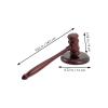 RUNROTOO 1-Piece Wooden Gavel with Base, Clear Sound, Smooth Surface view 2