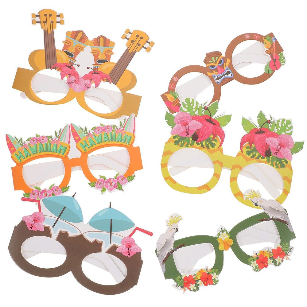 FUOYLOO 6-Pack Fun Paper Glasses for Party Decoration