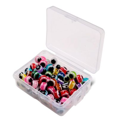 PithCogent Fishing Line Fisheye Lampwork Beads, Slotted Beads DIY Fishing Set, 100 Pieces