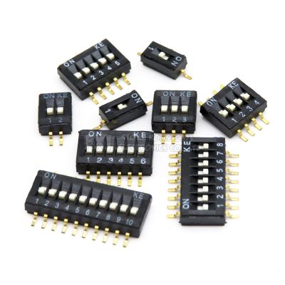 IDGTTLDF 5-Pack SMD SMT Slide DIP Switch, 1.27 mm Pitch, Black