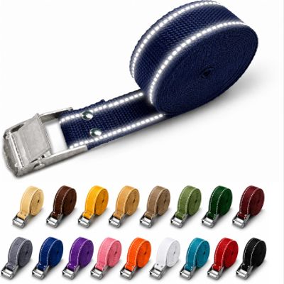 Reflective Tie-Down Strap 25 mm with Cam Buckle, 17 Colors, Length 110 m, Polyester Webbing, Color 058 Dark Blue, 25 mm x 9 m