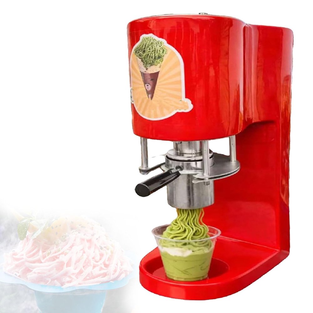 Pfps Spaghetti Ice Maker, 80 W, with 4 Interchangeable Molds, Red