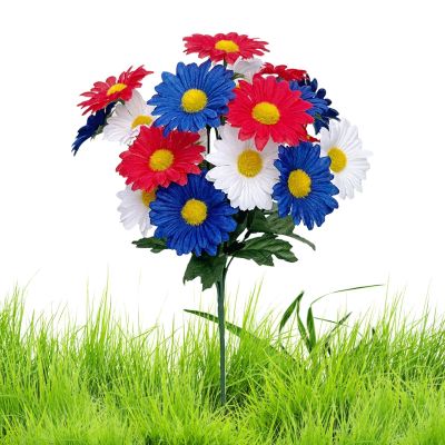 Patriotic Silk Flowers - Weatherproof Bouquet