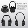Tactical Helmet Earmuffs, Foldable Shooting Headset with 3.5 mm Jack, No Noise Cancellation, Mobile Phone Connection for Range and Training (Mud Color) view 4