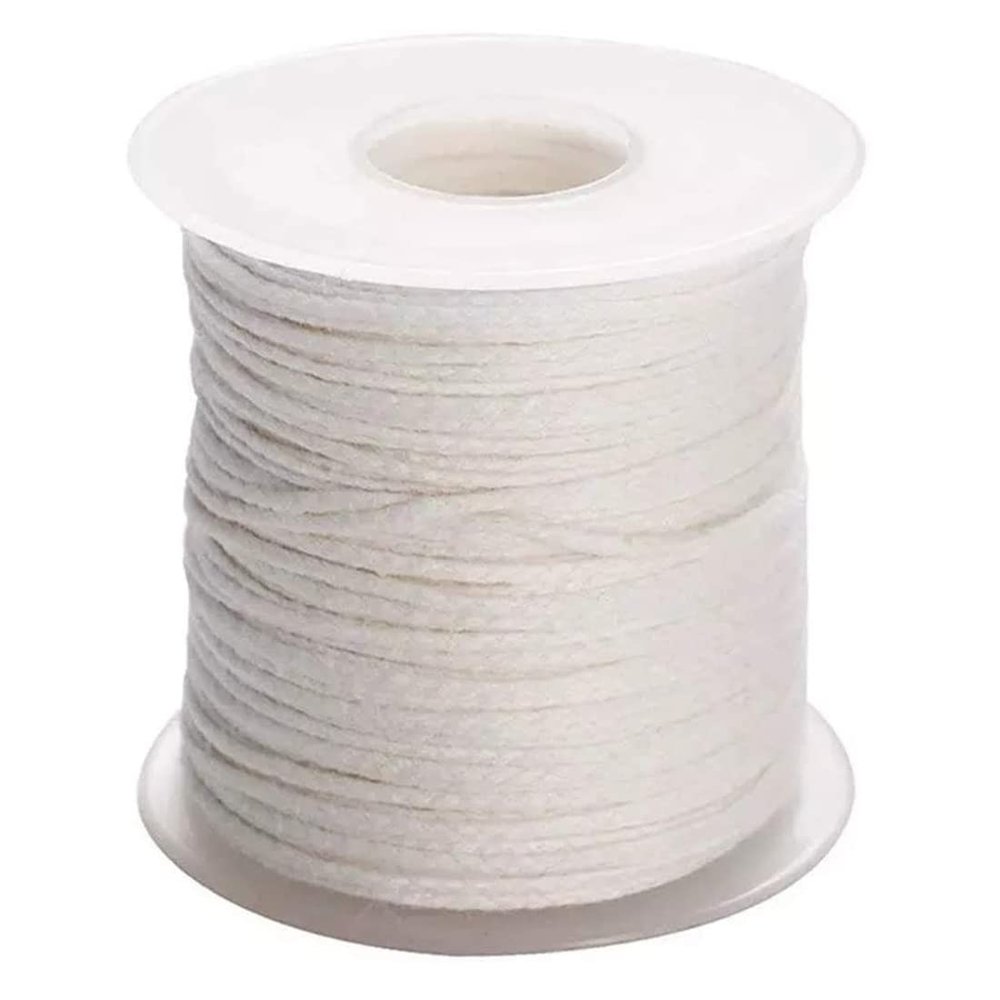 Quzenn 1 Roll 200 ft White Candle Wick
