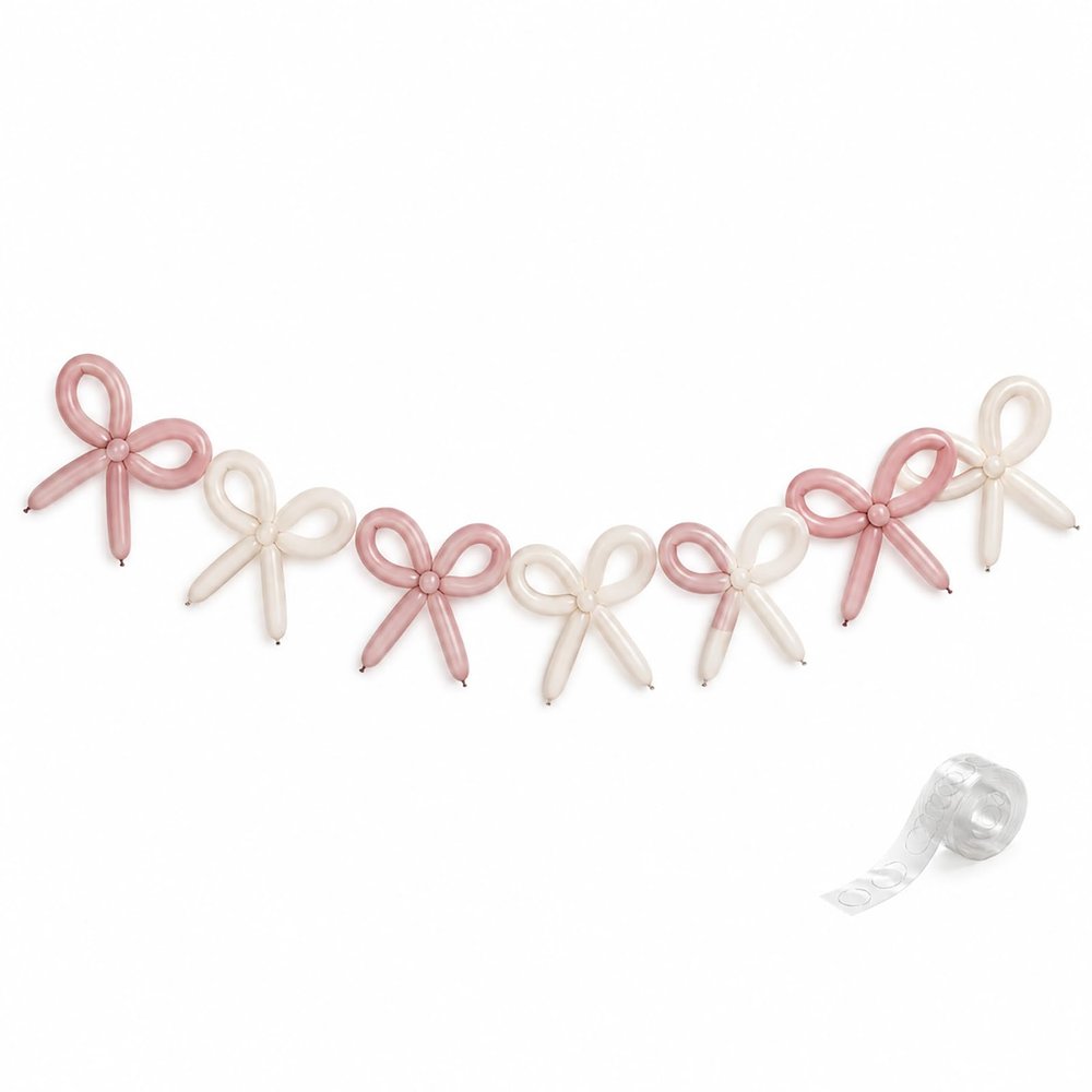 Tourima Bow Decoration Birthday Modeling Balloons Banner