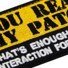 Embroidered Patch - Social Interaction view 2