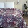 Euromat Quilted Bedspread, 220 x 240 cm, Purple/Pink Floral, F-8601 (No Pillowcases) view 1