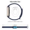 Amzpas 3-Pack Silicone Replacement Bands for Xiaomi Smart Band 8/9/10, Black/Navy Blue/Gray view 2