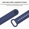 Amzpas 3-Pack Silicone Replacement Bands for Xiaomi Smart Band 8/9/10, Black/Navy Blue/Gray view 3