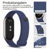 Amzpas 3-Pack Silicone Replacement Bands for Xiaomi Smart Band 8/9/10, Black/Navy Blue/Gray view 4