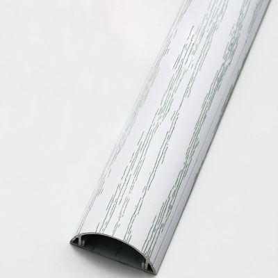 SCMYZLYD Aluminum Cable Channel, Self-Adhesive Aluminum Alloy Cable Cover for Home and Office, 1 m, Multiple Sizes (White Wood Grain, No. 5)
