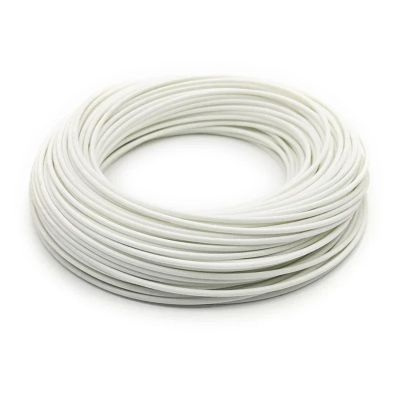 Braided Wire Cable Sleeve, Flame-Retardant Fiberglass, Insulated (White, 3.5 mm, 2 m)