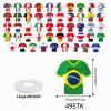 HOMAVEL 49-Flag Soccer Jersey-Design Pennant Banner, 20 m, World Cup 2026 view 2