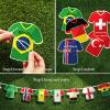 HOMAVEL 49-Flag Soccer Jersey-Design Pennant Banner, 20 m, World Cup 2026 view 3