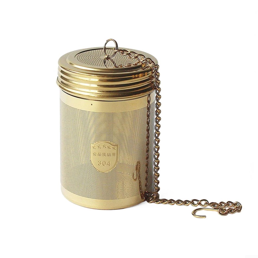 Tea Infuser with Fine Mesh Stainless Steel Basket and Adjustable Chain Hook (M)