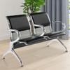 Airport Reception Bench - Durable 2-Seat Waiting Room Bench with Armrests and Backrests view 1