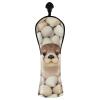 Cute Otter Golf Club Headcovers in Clamshells, Premium Leather, Interchangeable Numbers for Driver, Fairway Wood and Hybrid view 3