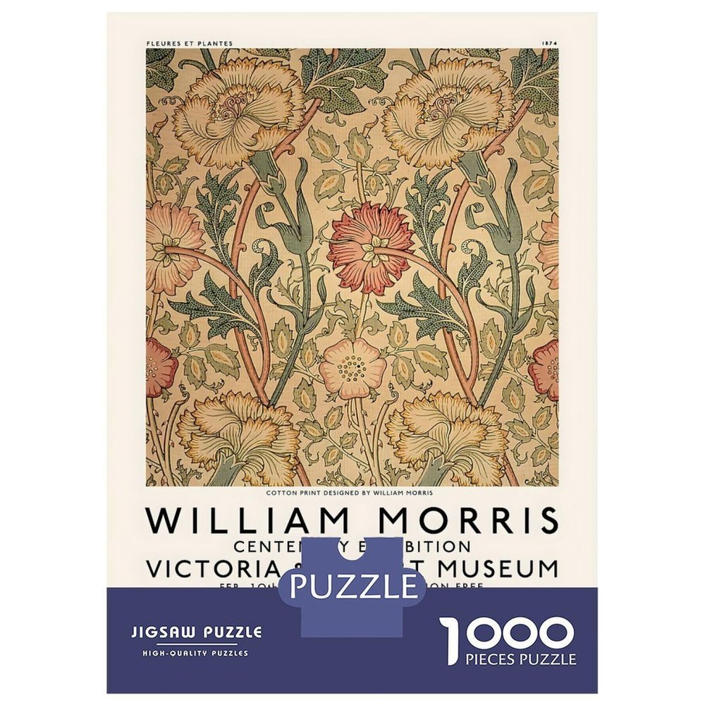 1000-Piece William Morris Puzzle for Teens, 38 x 26 cm