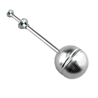 BEAZOOM Stainless Steel 304 Tea Infuser with Press-On Lid, Fine-Hole Design for Residue-Free Brewing, Compact Filter for Office and Home, Silver