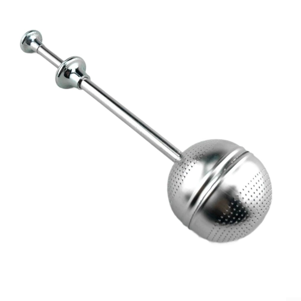 BEAZOOM Stainless Steel 304 Tea Infuser with Press-On Lid, Fine-Hole Design for Residue-Free Brewing, Compact Filter for Office and Home, Silver