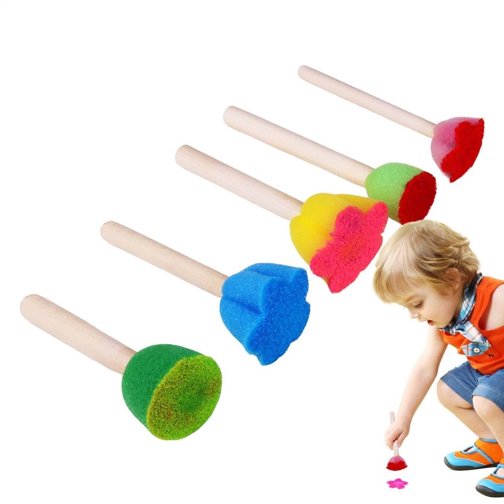 5-Piece Foam Sponge Brush Set for Kids