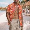Men's Hawaiian Hippie Shirt, 70s/80s Style, Short Sleeve view 2