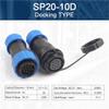 1-Piece SP20 IP68 Waterproof Cable Connector, 1- to 14-Pin, SP20-10D view 2
